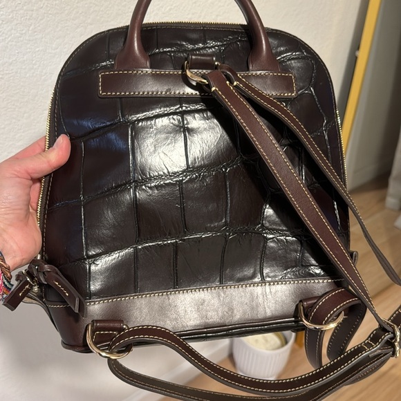 Dooney & Bourke Brown Leather Backpack - Picture 2 of 5